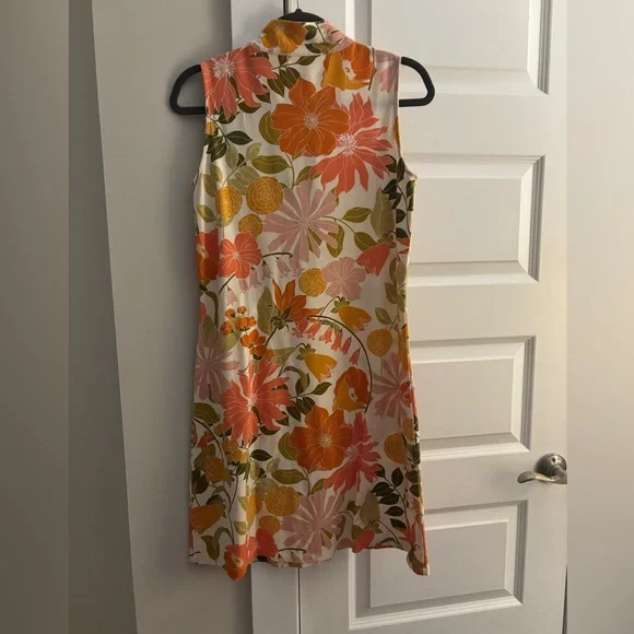 Spartina 449 Floral Mini Dress - Orange, Pink, Yellow - Picture 2 of 3